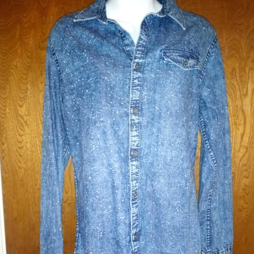 Calvin Klein western denim long sleeve shirt
